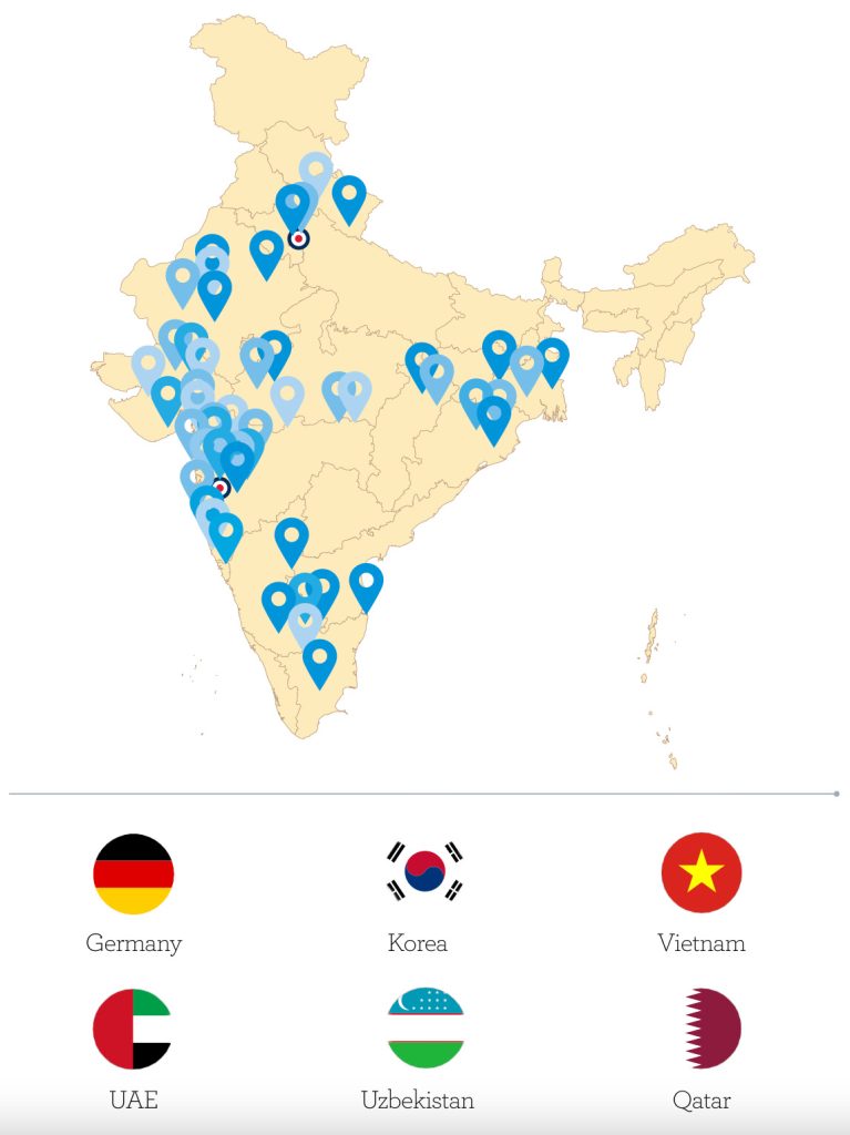 Panchsheel Operations and reach. Pan India and the world