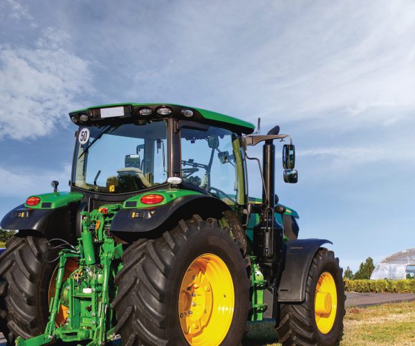 farm tractor ready to start the work day